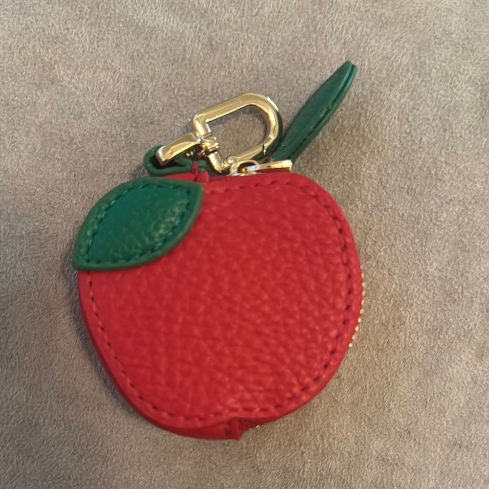 Red Apple Coin Purse with Gold Clasp